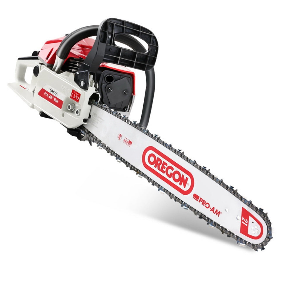 GIANTZ 52cc Commercial Petrol Chainsaw 20 Oregon Bar E-Start Chains Sa