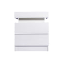 Levede Bedside Tables Drawers RGB LED Storage Cabinet High Gloss Nightstand