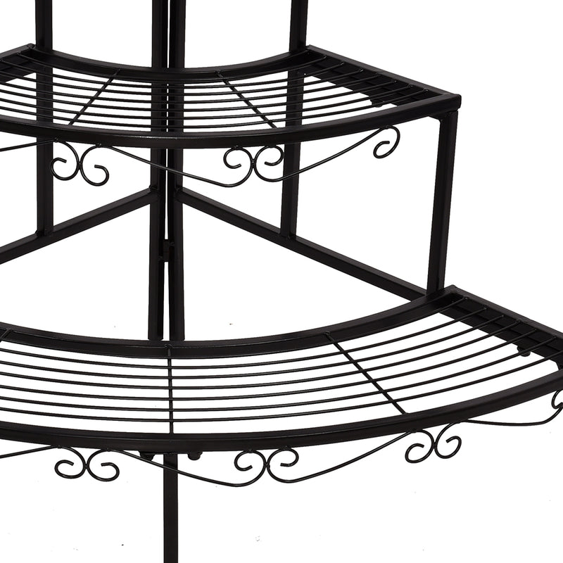 Levede Outdoor Indoor Pot Plant Stand Garden Metal 3 Tier Planter Corner Shelf