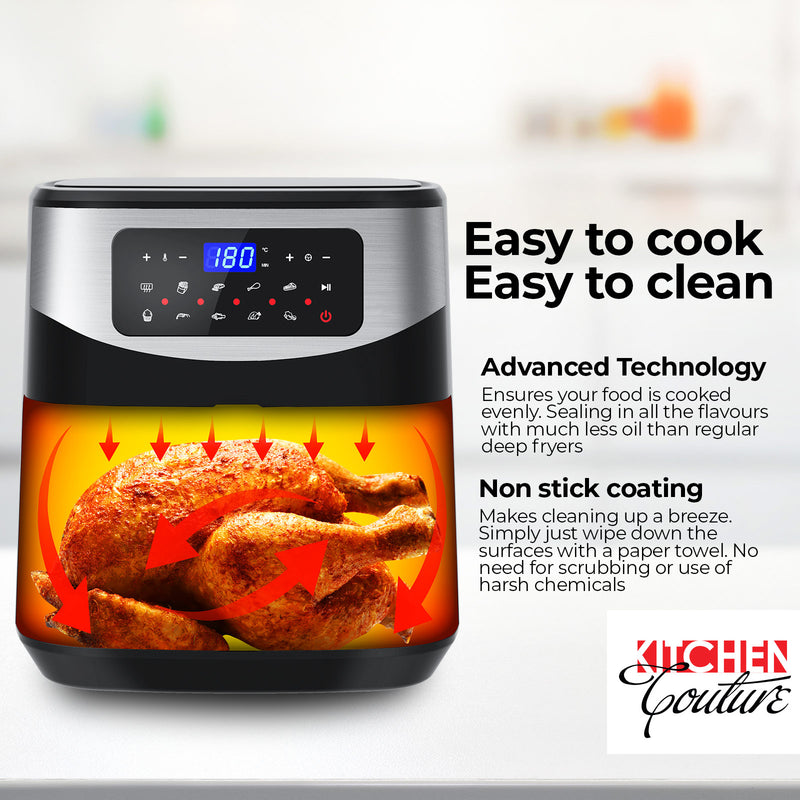 Kitchen Couture Digital 12L Air Fryer - Silver