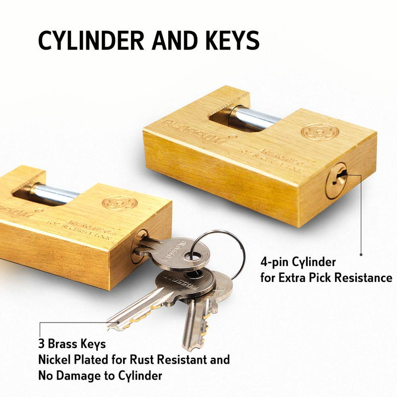 BLOSSOM PADLOCK BLOCK BRASS 60MM