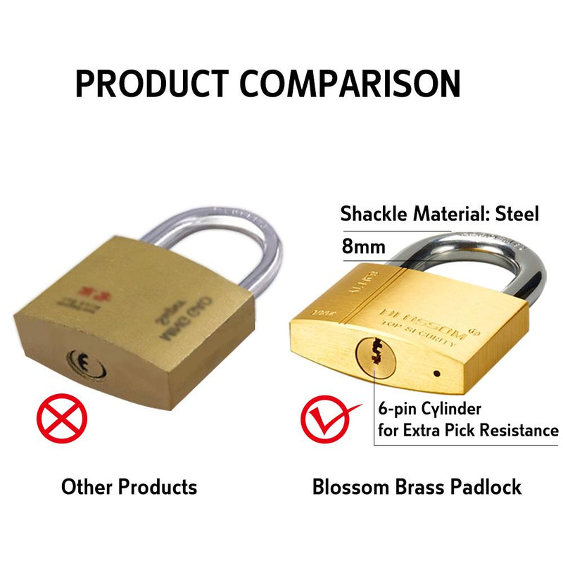 BLOSSOM PADLOCK BRASS HEAVY DUTY 50MM