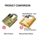 BLOSSOM PADLOCK BRASS PROTECTED SHACKLE 50MM