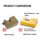 BLOSSOM PADLOCK BLOCK BRASS 60MM