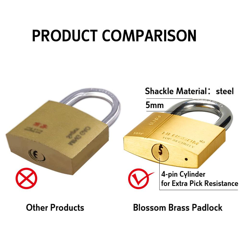 BLOSSOM PADLOCK BRASS HEAVY DUTY 30MM