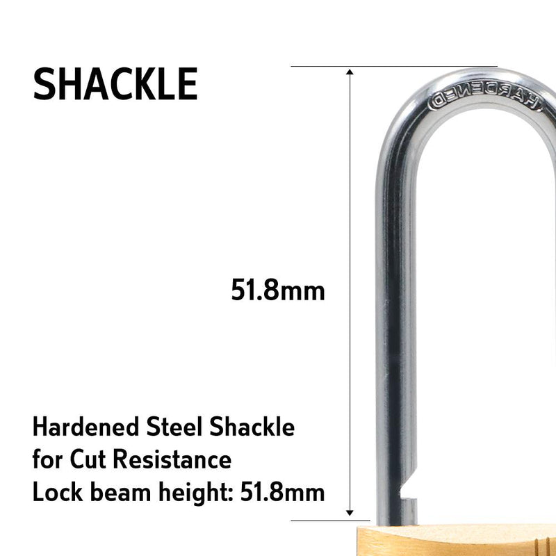 BLOSSOM PADLOCK BRASS HEAVY DUTY 40MM LONG SHACKLE