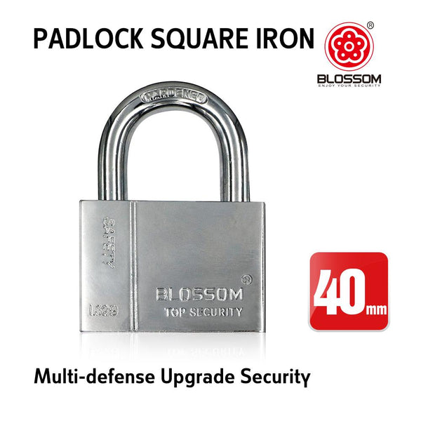 BLOSSOM PADLOCK STEEL CP RECTANGLE HEAVY DUTY 40MM