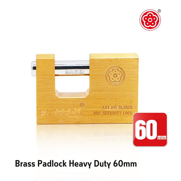 BLOSSOM PADLOCK BLOCK BRASS 60MM