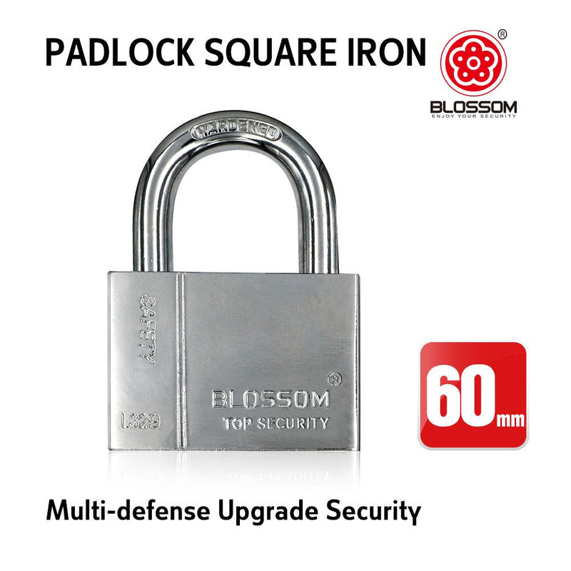 BLOSSOM PADLOCK STEEL CP RECTANGLE HEAVY DUTY 60MM