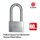 BLOSSOM PADLOCK STEEL CP RECTANGLE HD LONG SHACKLE 60MM
