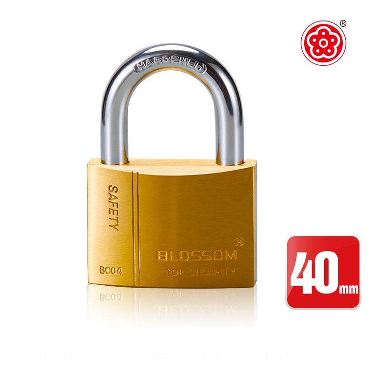 BLOSSOM PADLOCK BRASS HEAVY DUTY 40MM