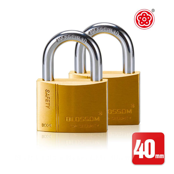 BLOSSOM PADLOCK BRASS HEAVY DUTY 40MM KEY ALIKE 2PCS