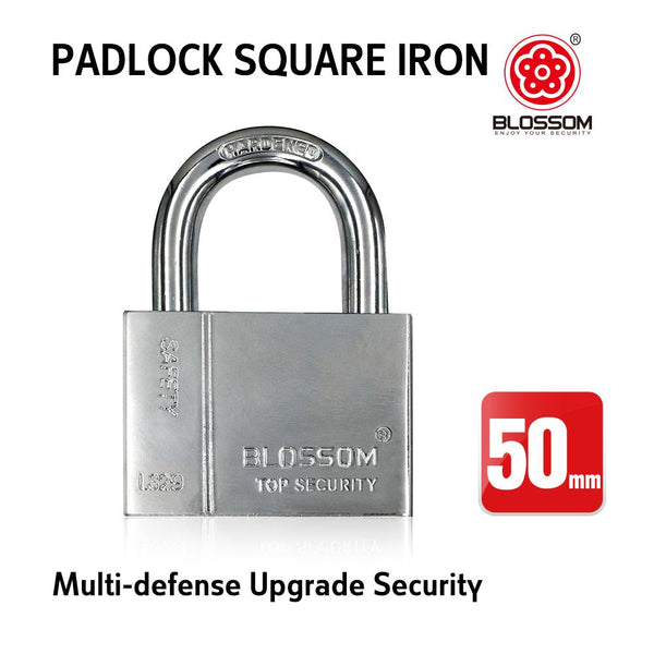 BLOSSOM PADLOCK STEEL CP RECTANGLE HEAVY DUTY 50MM