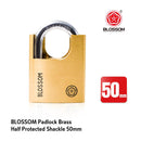 BLOSSOM PADLOCK BRASS PROTECTED SHACKLE 50MM