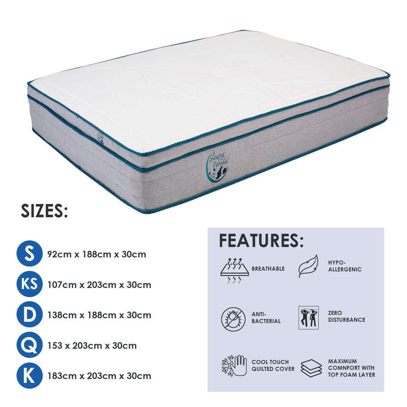 Sleepy Panda Pocket Spring Mattress-Double