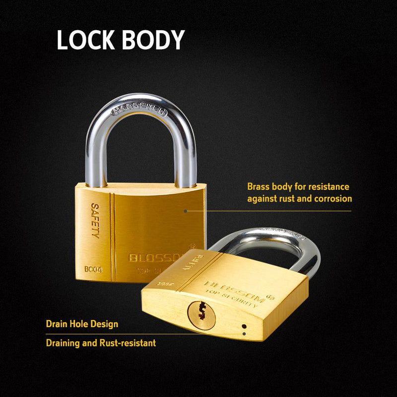 BLOSSOM PADLOCK BRASS HEAVY DUTY 30MM