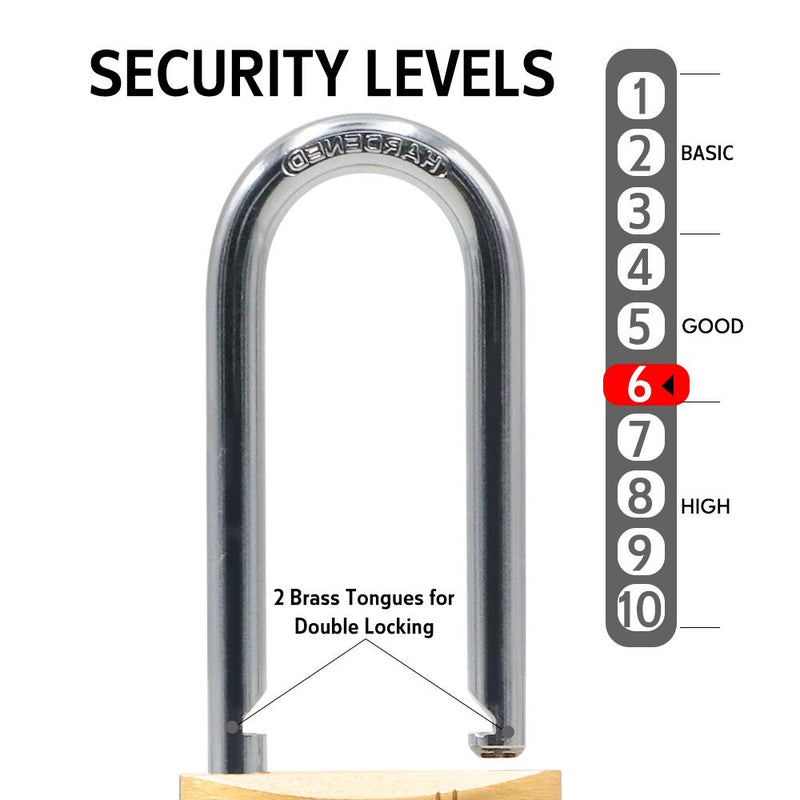 BLOSSOM PADLOCK BRASS HEAVY DUTY 40MM LONG SHACKLE