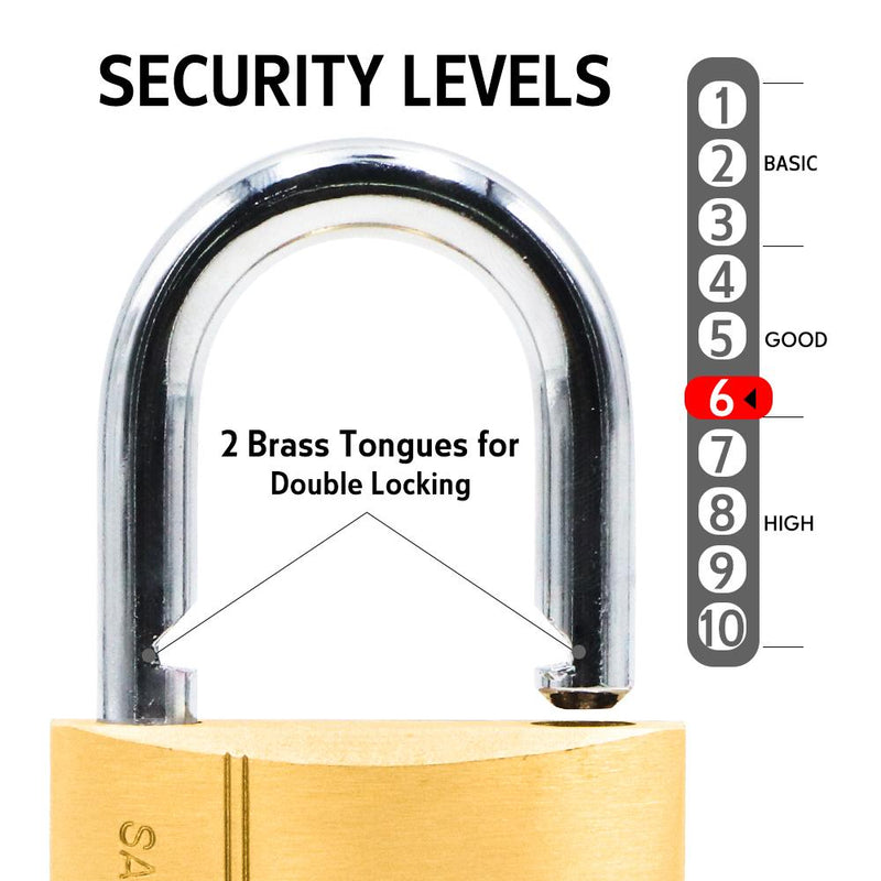 BLOSSOM PADLOCK BRASS HEAVY DUTY 30MM KEY ALIKE 4PCS