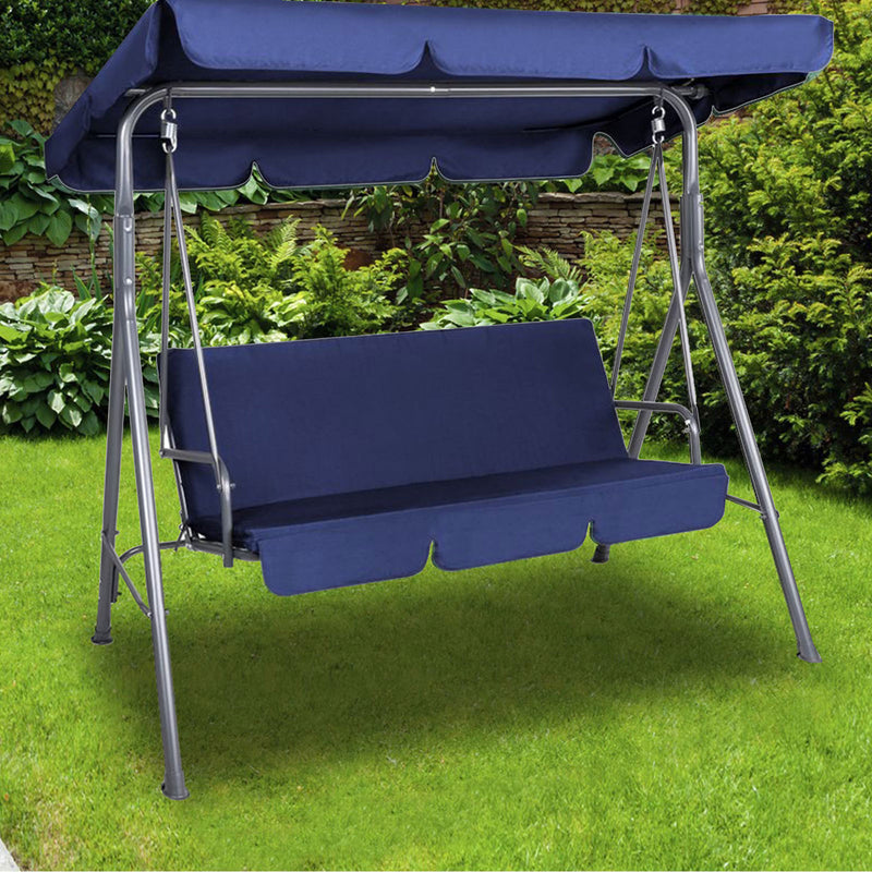 Milano Outdoor Steel Swing Chair - Dark Blue (1 Box)