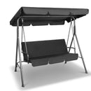 Milano Outdoor Steel Swing Chair - Black (1 Box)
