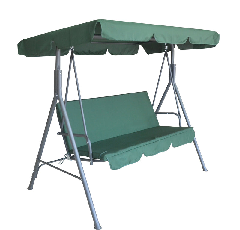Milano Outdoor Steel Swing Chair - Dark Green (1 Box)