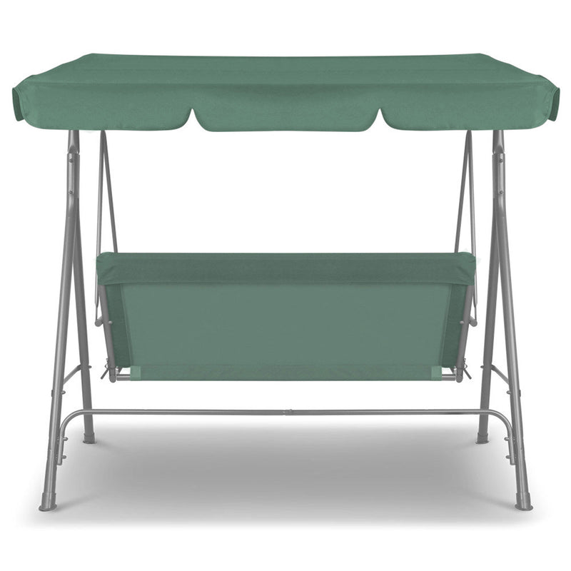 Milano Outdoor Steel Swing Chair - Dark Green (1 Box)