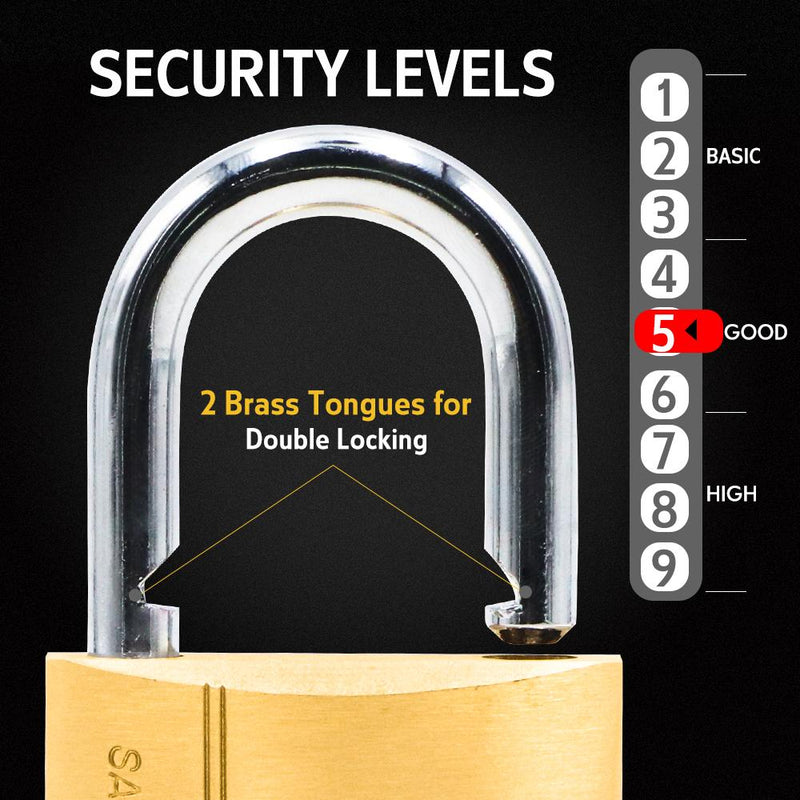 BLOSSOM PADLOCK BRASS HEAVY DUTY 40MM KEY ALIKE 2PCS