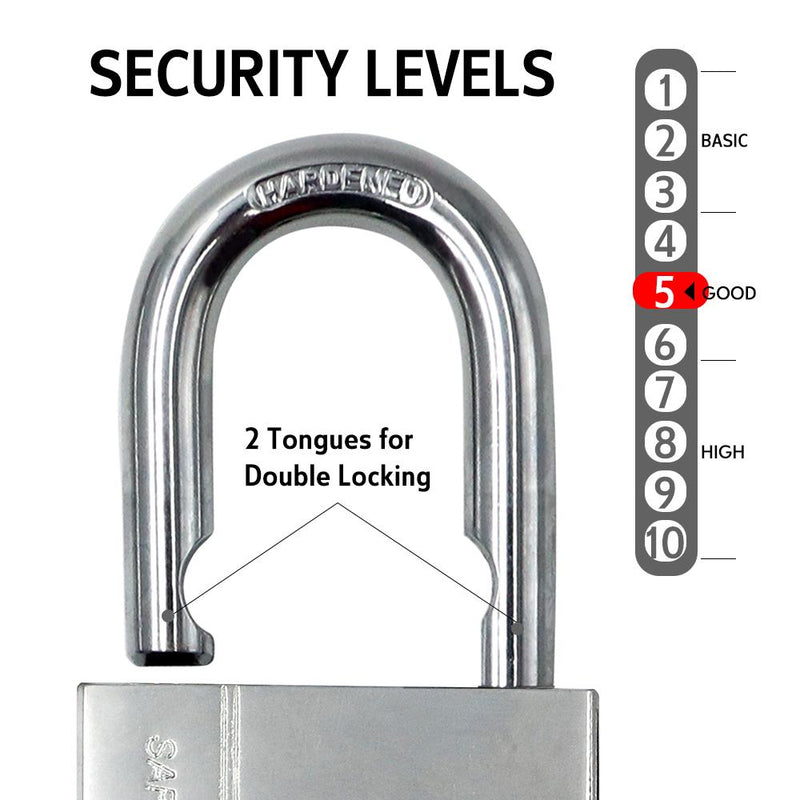 BLOSSOM PADLOCK STEEL CP RECTANGLE HEAVY DUTY 40MM