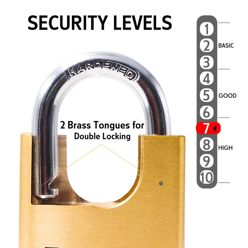 BLOSSOM PADLOCK BRASS PROTECTED SHACKLE 50MM