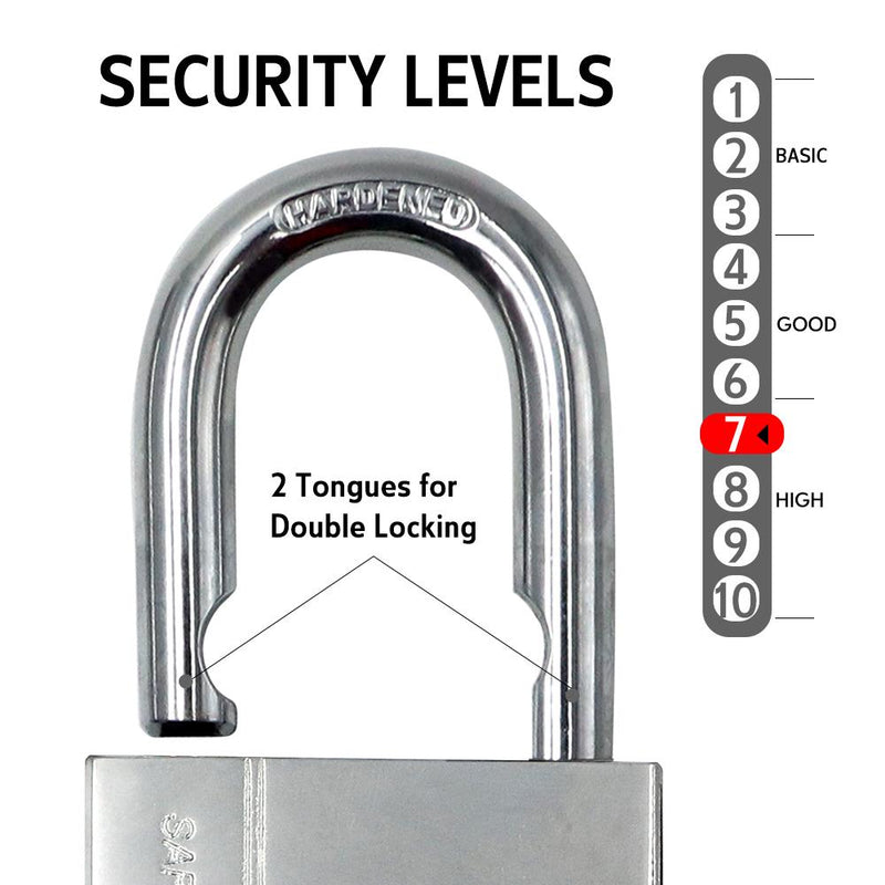 BLOSSOM PADLOCK STEEL CP RECTANGLE HEAVY DUTY 50MM