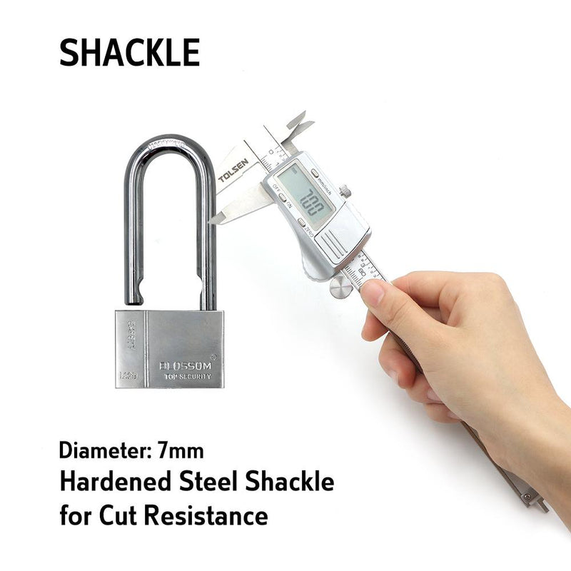 BLOSSOM PADLOCK STEEL CP RECTANGLE HD LONG SHACKLE 40MM