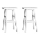 Artiss Set of 2 Beech Wood Bar Stools - White