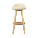 Artiss Set of 2 PU Leather Backrest Bar Stools - Beige