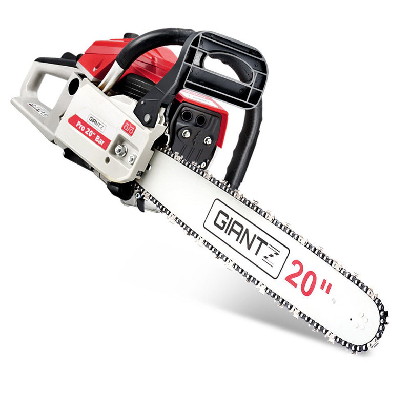 Giantz 58CC Commercial Petrol Chainsaw - Red & White