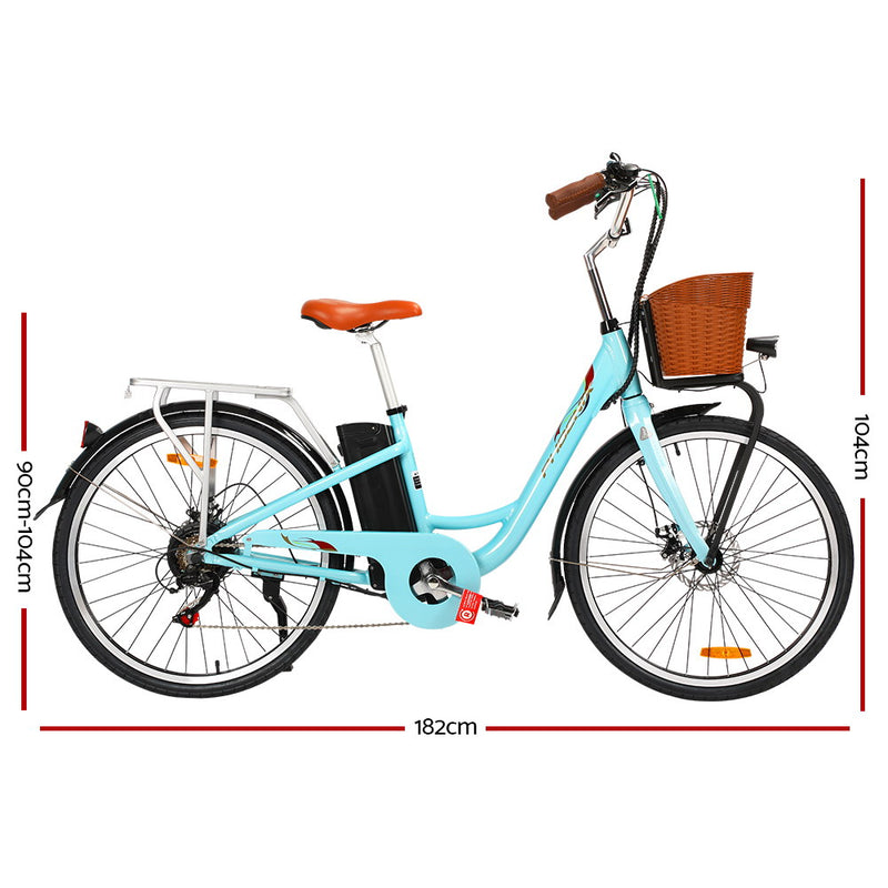 Phoenix 26 inch Electric Bike City Bicycle eBike e-Bike Urban Blue