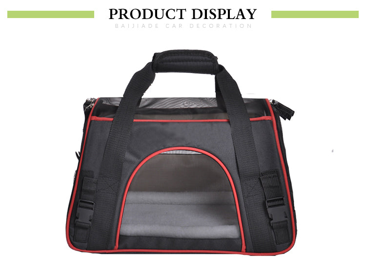 Light Weight Soft Sided Foldable Durable Polyester Pet Carrier Bag