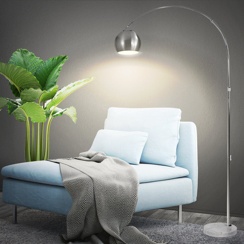 Modern LED Floor Lamp Stand Reading Light Height Adjustable Indoor Marble Base