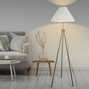 Modern LED Floor Lamp Stand Reading Light Decoration Indoor Classic Linen Fabric