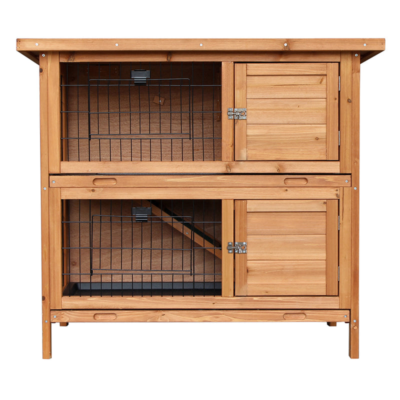 i.Pet 2 Storey Wooden Rabbit Hutch