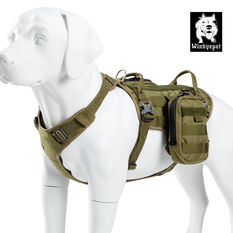 Whinhyepet Military Harness Army Green M