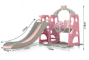 BoPeep Kids Slide Swing Basketball Ring Activity Center Toddlers Play Set Pink