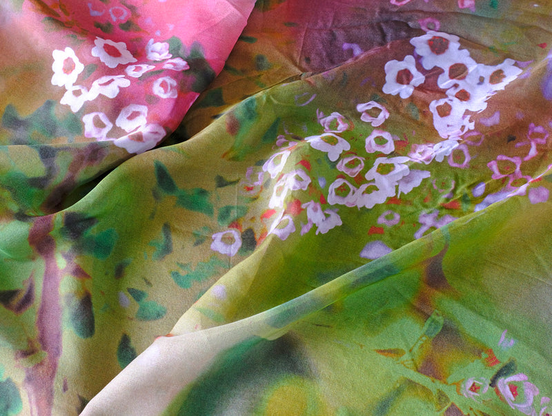 Silk Chiffon Scarf Thryptomene