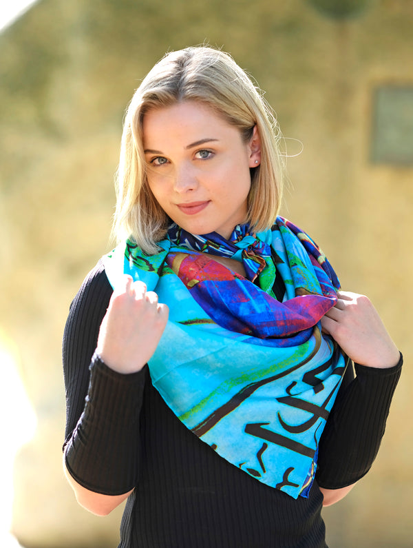 Silk Twill Scarf Eternal Love