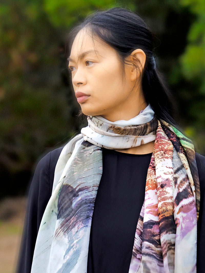 Silk Chiffon Scarf Aussie Bush Mates