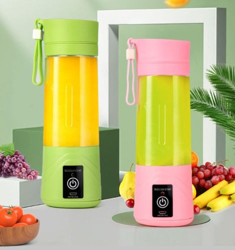 2 In 1 Portable Juice Blender Electrical USB Rechargeable Juicer Cup Juice Maker – Green