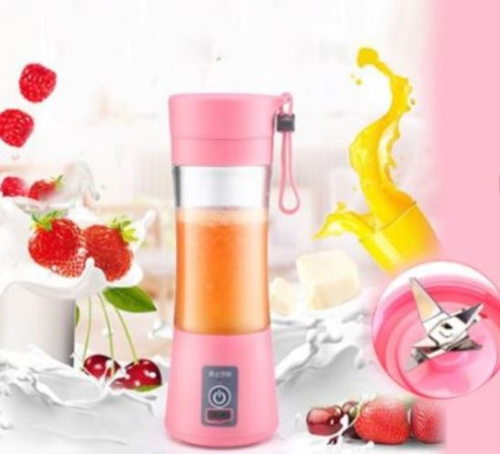 2 In 1 Portable Juice Blender Electrical USB Rechargeable Juicer Cup Juice Maker – Pink