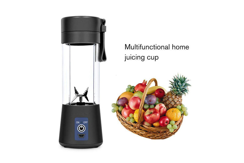 2 In 1 Portable Juice Blender Electrical USB Rechargeable Juicer Cup Juice Maker – Black