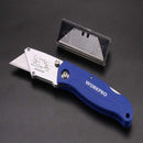 WORKPRO FOLDING UTILITY KNIFE ZINC WITH 10 EXTRA BLADES