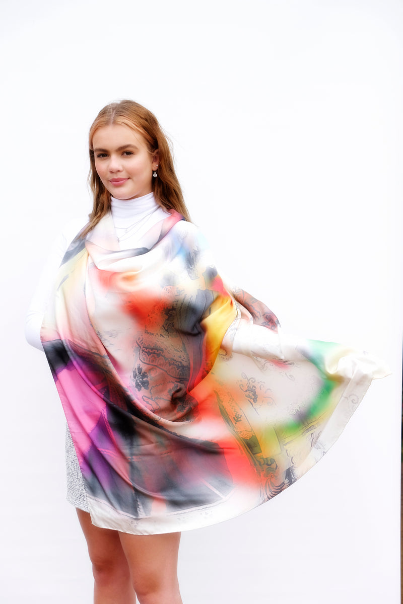 Silk Twill Scarf Cossack Swing