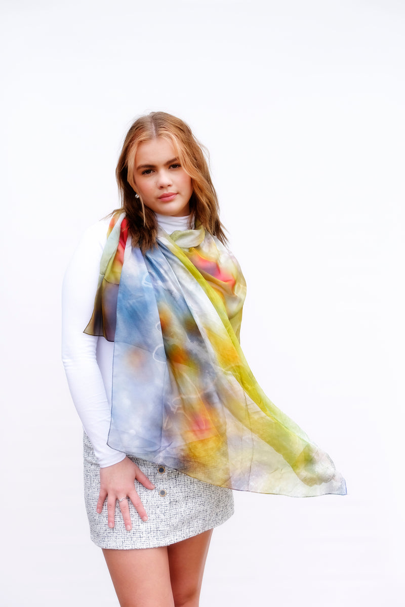 Silk Chiffon Scarf Warrumbungle Roos